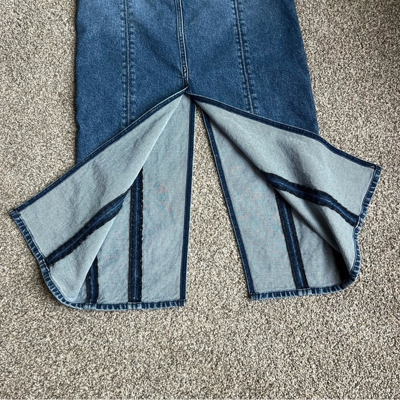 Adriano Goldschmied Daily Blue Maxi Denim Skirt with Front/Back Slits, Size 27 - Picture 12 of 12